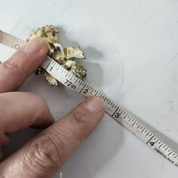 Vintage Rare Beatrix Angel Brooch Pin Gold Tone Crystals Fashion Jewelry Marked - Picture 6 of 6